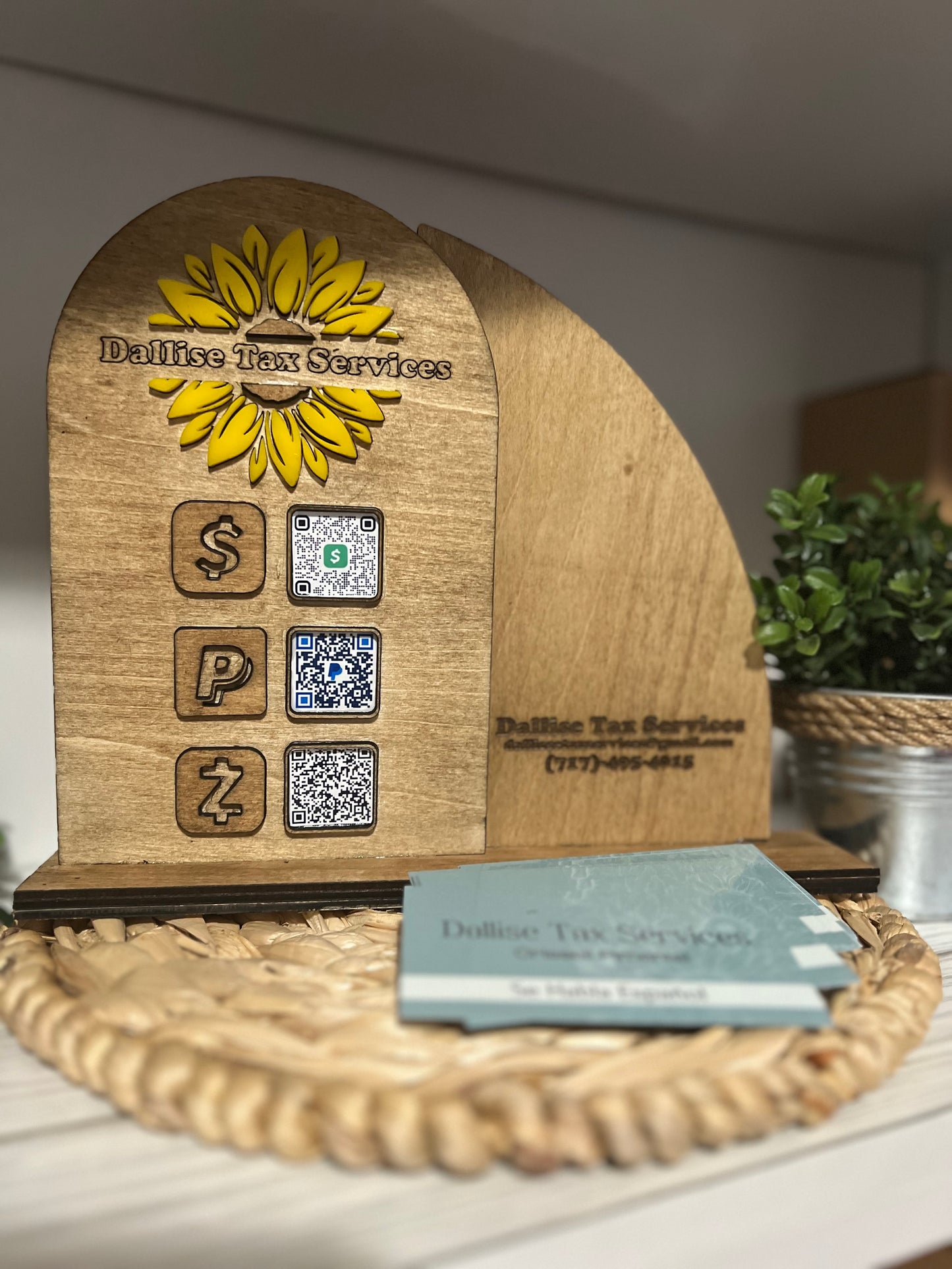 Wood QR Codes Display