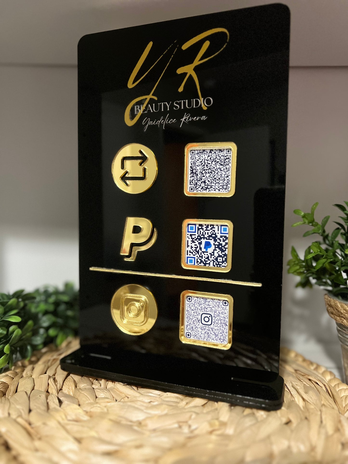 Acrylic QR Code Display/ Business Card Holder