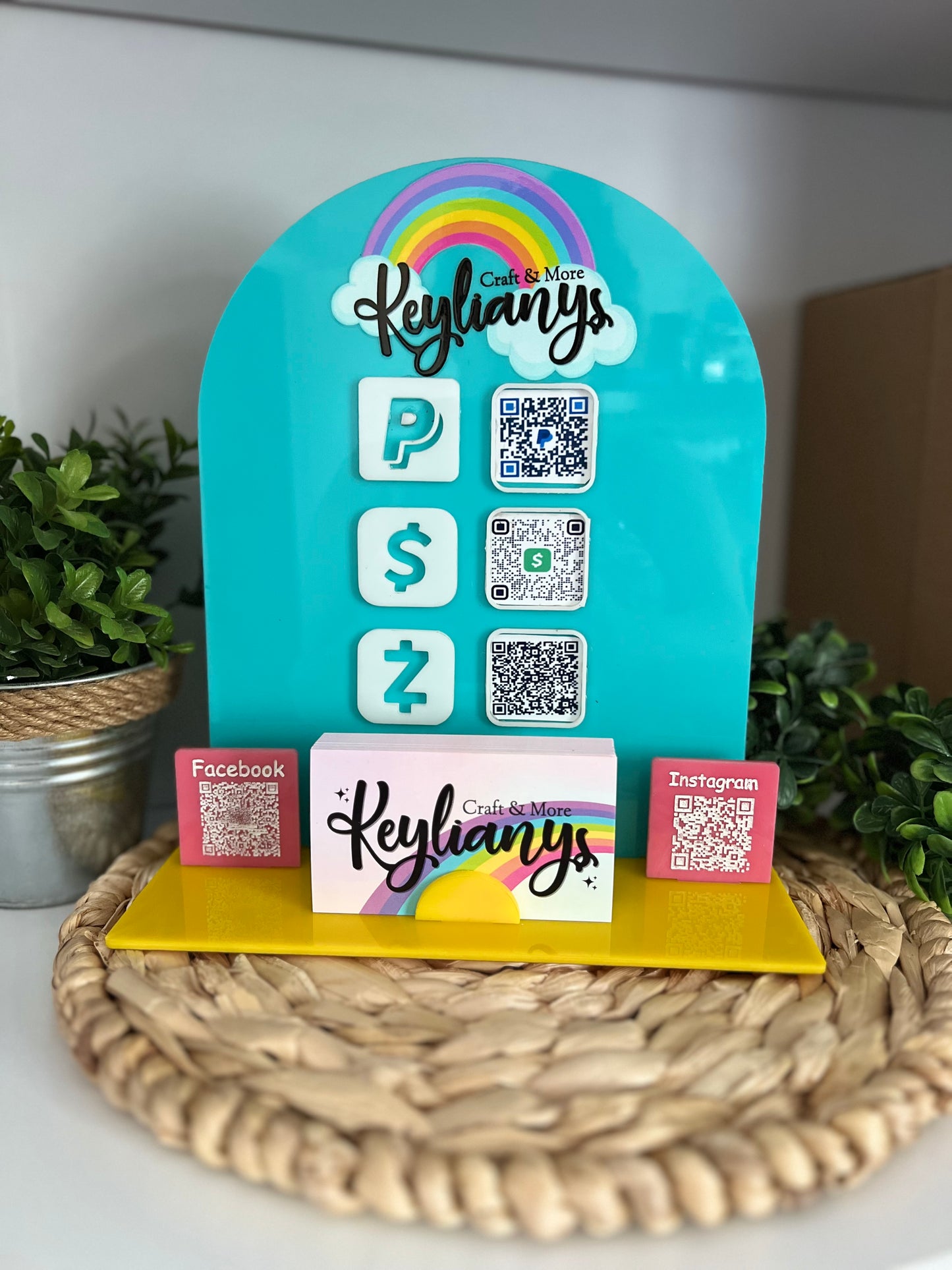 Acrylic QR Code Display/ Business Card Holder