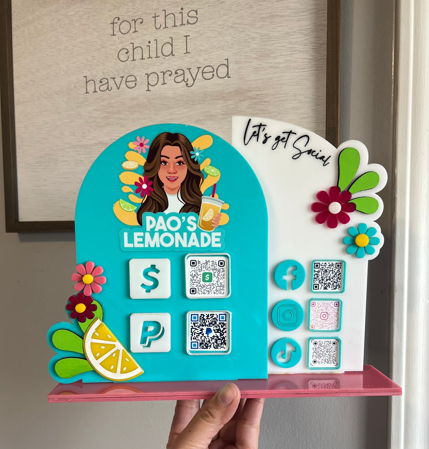 Acrylic QR Code Display/ Business Card Holder