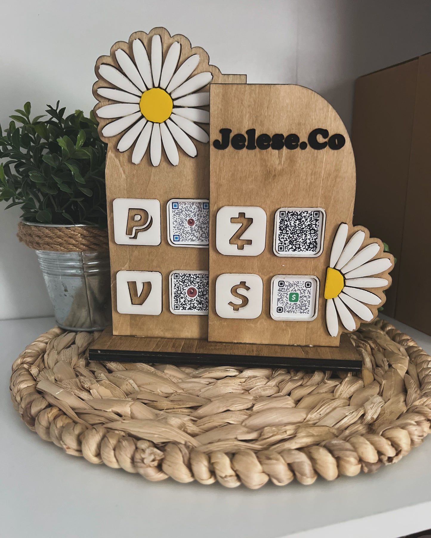 Wood QR Codes Display